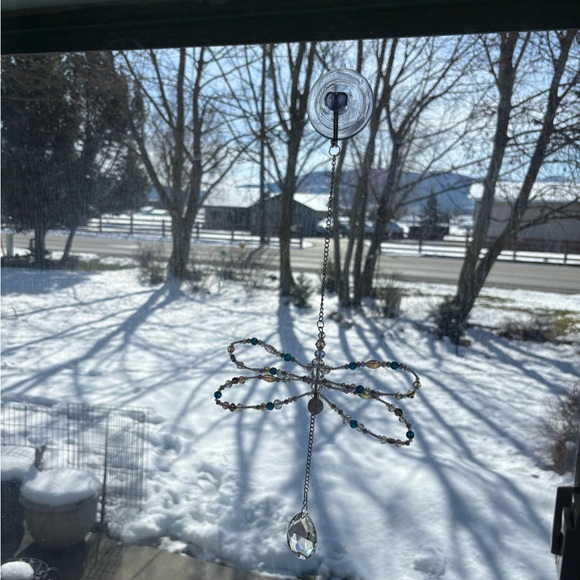 Crystal Beaded Dragonfly Suncatcher. - Picture 9 of 11